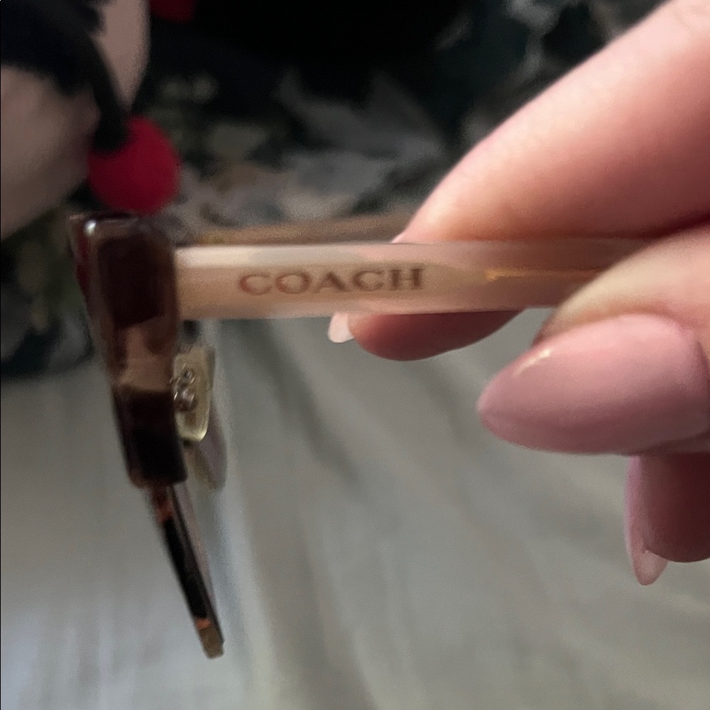 Coach Leopard Print Sunglasses with Dark Lenses - Picture 3 of 5